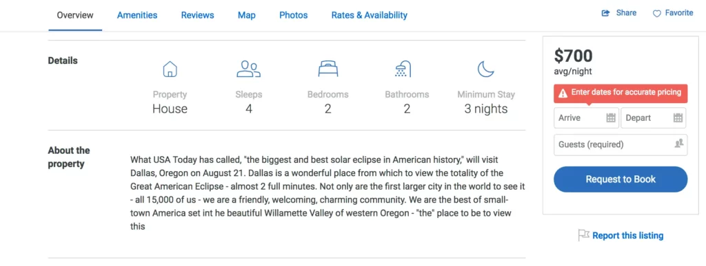 listing on Airbnb
